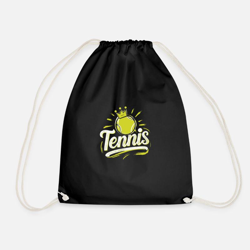 Tennis-Mann Spiel-Set-Match Geschenkidee - Turnbeutel - Schwarz