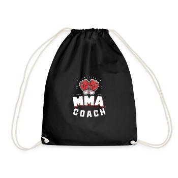 Retro-MMA-Martial-Arts-Coach - Turnbeutel - Schwarz - Vorne