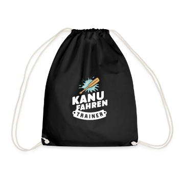 Kanufahren-Trainer - Turnbeutel - Schwarz - Vorne