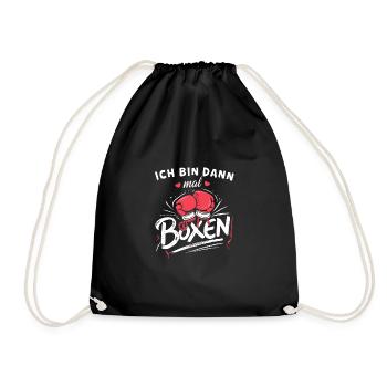 Ich bin dann mal Boxen-Sport-Shirt - Turnbeutel - Schwarz - Vorne