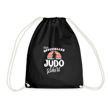 Mein offizielles Judo-Shirt - Turnbeutel - Schwarz - Vorne