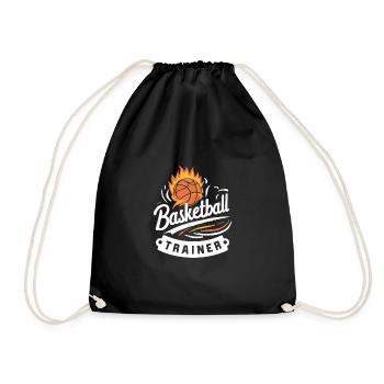 Basketball-Feuer-Trainer Shirt Coach Fanartikel - Turnbeutel - Schwarz - Vorne