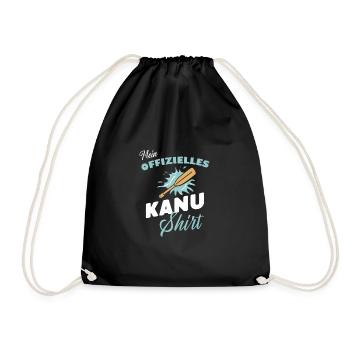 Kanu-Shirt Paddler Kajak Abenteuer Geschenk - Turnbeutel - Schwarz - Vorne