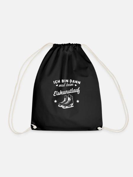 Eiskunstlauf-Shirt Schlittschuh-Fan Geschenkidee - Turnbeutel - Schwarz