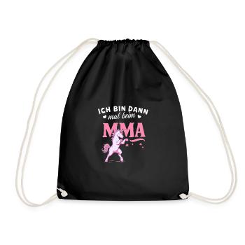 MMA-Einhorn Shirt Kampfsport Martial Arts Fans - Turnbeutel - Schwarz - Vorne
