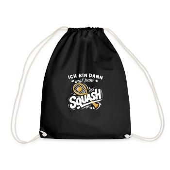 Squash-Shirt Spiel Pause Lustig Sportler Outfit - Turnbeutel - Schwarz - Vorne