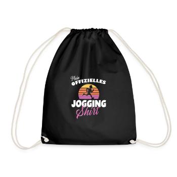 Offizielles Jogging-Shirt | Läufer | Sport | Fun - Turnbeutel - Schwarz - Vorne