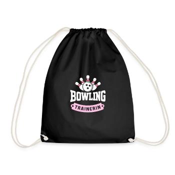 Bowling-Trainerin Shirt Kegeln Sport Geschenk - Turnbeutel - Schwarz - Vorne