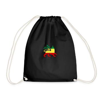 Rastafari Lion Symbol Faith Gift Rastafarian - Drawstring Bag - black - Front