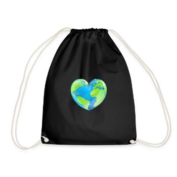Jour de la Terre Mère Planète Cœur - Sac de sport léger - noir - Devant
