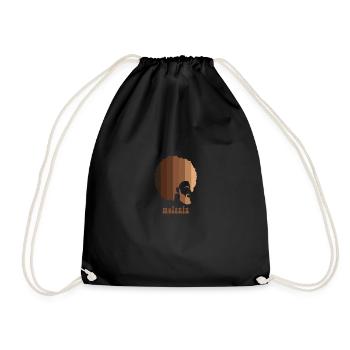 Melanin African American Men Black Pride Quote - Drawstring Bag - black - Front