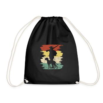 Retro Hunting Hunter Hunt Dog Fan Cool Cadeau - Sac de sport léger - noir - Devant