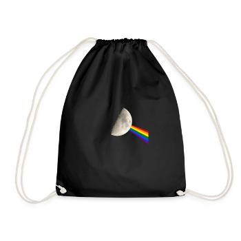 Mond LGBTQ Regenbogen - Turnbeutel - Schwarz - Vorne