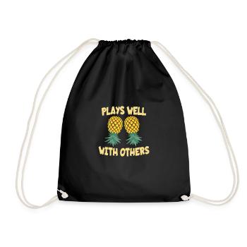 Drôle de slogan échangiste Marchandise - Sac de sport léger - noir - Devant
