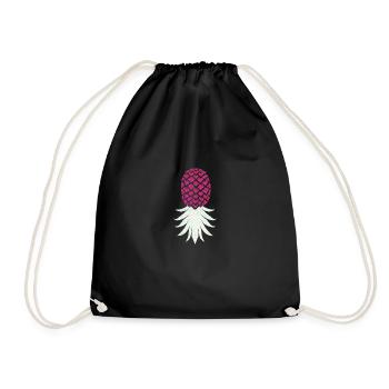 Drôle de marchandise à l’ananas à l’envers - Sac de sport léger - noir - Devant