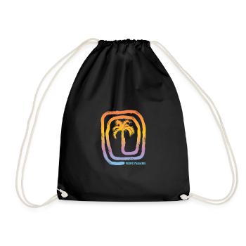 Cool Pacific Palisades California Palm Tree - Drawstring Bag - black - Front