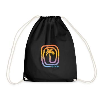 Cool Polynesia Palm Tree Souvenir Vacances - Sac de sport léger - noir - Devant