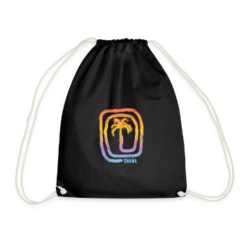 Cool Ghana Afrique Palmier Souvenir Vacances - Sac de sport léger - noir - Devant