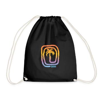 Cool Dubai UAE Palm Tree Souvenir Vacances - Sac de sport léger - noir - Devant