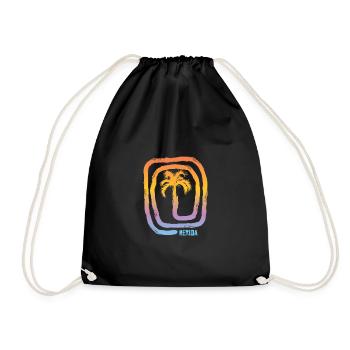 Cool Merida Mexico Palm Tree Souvenir Vacation - Drawstring Bag - black - Front