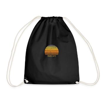 Retro Park CIty Utah Ski Skiing Outdoors Fan - Sac de sport léger - noir - Devant