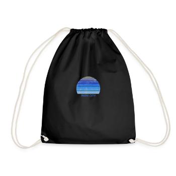 Retro Park CIty Utah Sunset Outdoors Fan Ski - Drawstring Bag - black - Front
