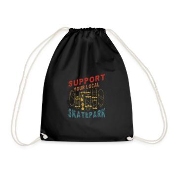 Conception de planche à roulettes pour planchiste - Sac de sport léger - noir - Devant
