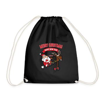 Thème noël père noël père noël - Sac de sport léger - noir - Devant