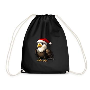 Adler Weihnachten - Turnbeutel - Schwarz - Vorne