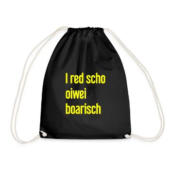 I red scho oiwei boarisch - Sac de sport léger - noir - Devant