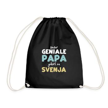 Dieser Geniale Papa Gehört Zu Sv... - Turnbeutel - Schwarz - Vorne