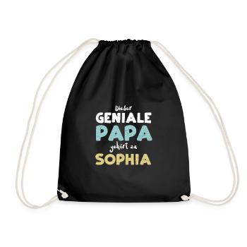Dieser Geniale Papa Gehört Zu So... - Turnbeutel - Schwarz - Vorne