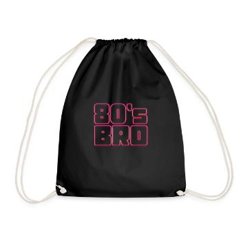 80s Bro 80's 90's Party - Turnbeutel - Schwarz - Vorne