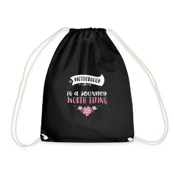 Motherhood is a journey worth ta... - Turnbeutel - Schwarz - Vorne