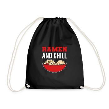 Ramen et Chill Chill Personne Cadeau - Sac de sport léger - noir - Devant