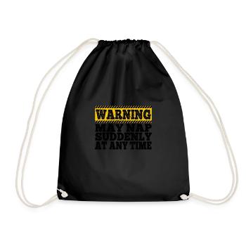 Papa Warning peut faire une sieste soudainement à tout moment drôle - Sac de sport léger - noir - Devant