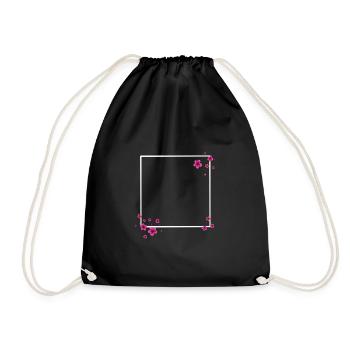 Fleurs carrées Rose - Sac de sport léger - noir - Devant