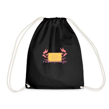 Macedonia with olive branch · Macedonian flag - Drawstring Bag - black - Front