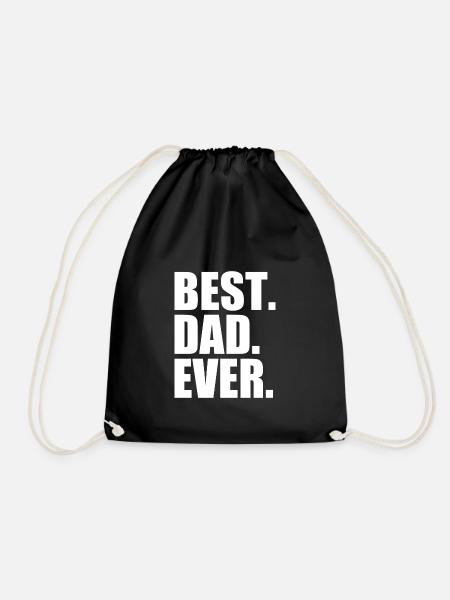 Best dad ever - Turnbeutel - Schwarz