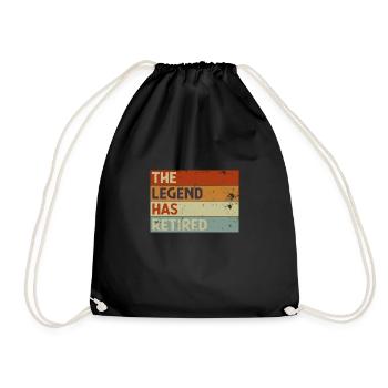 La légende a pris sa retraite - Sac de sport léger - noir - Devant
