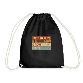 Ils m’ont dit qu’il repousserait en arrière jambe de récupération bras - Sac de sport léger - noir - Devant