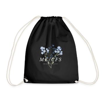 ME/CFS Flowers white - Turnbeutel - Schwarz - Vorne