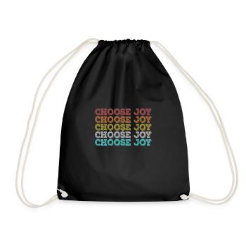 Choisissez Joy Inspirational Retro Comfort Mental - Sac de sport léger - noir - Devant