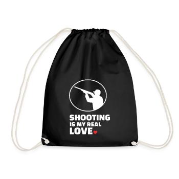 I love shooting - Drawstring Bag - black - Front