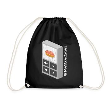 Mettrechner - Drawstring Bag - black - Front
