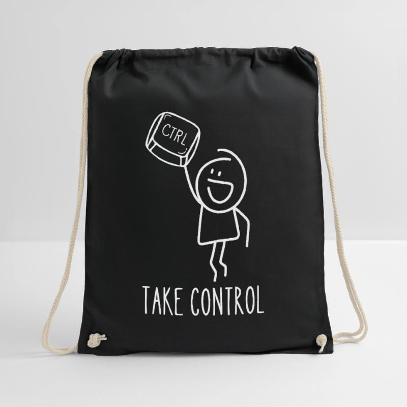 Take Control – Fun IT Design Drawstring Bag