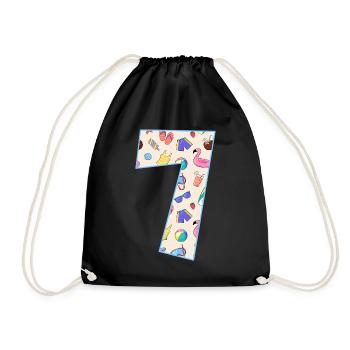 VACANCES NUMÉRO 7 ANS ÉTÉ 7ÈME ANNIVERSAIRE - Sac de sport léger - noir - Devant