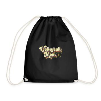 Volleyball Maman Vintage Femmes Fête des Mères - Sac de sport léger - noir - Devant