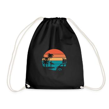 Surfen surfen surfing geschenk sport surf mann frau - Turnbeutel - Schwarz - Vorne