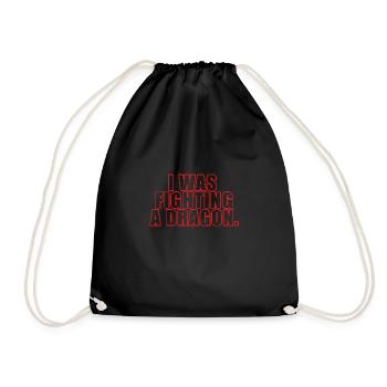 I Was Fighting A Bear Injury Get Well - Drawstring Bag - black - Front
